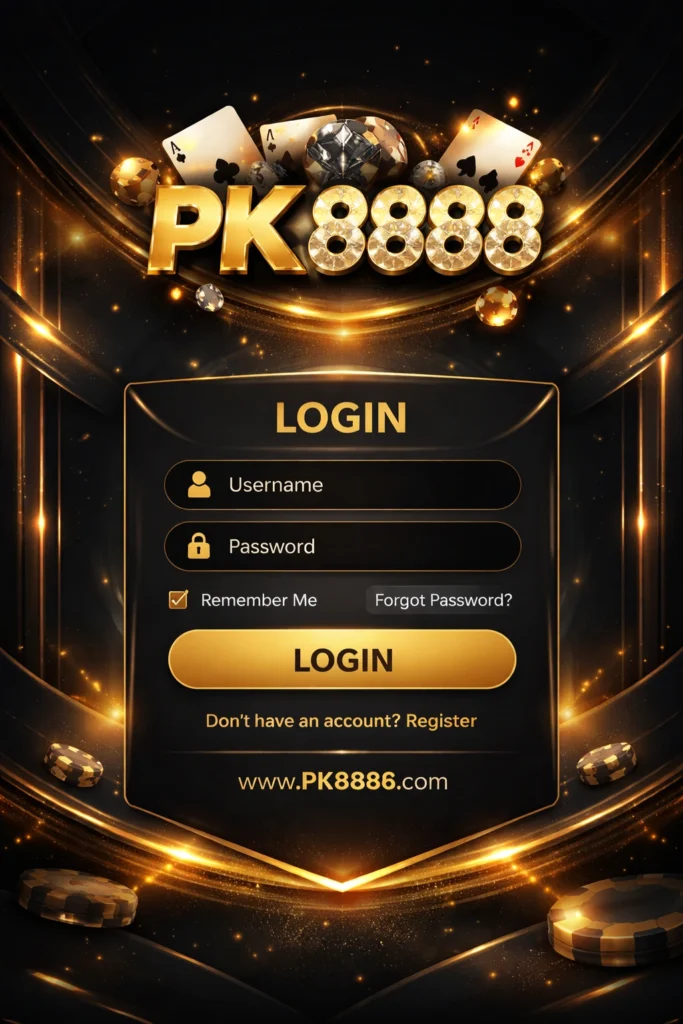 PK8888 Game Login Page
